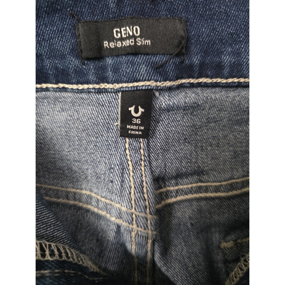 True‎ Religion Men's Jeans Size 36/32 Geno SN Slim Dark Woodland Wash New W Tags - Picture 5 of 12